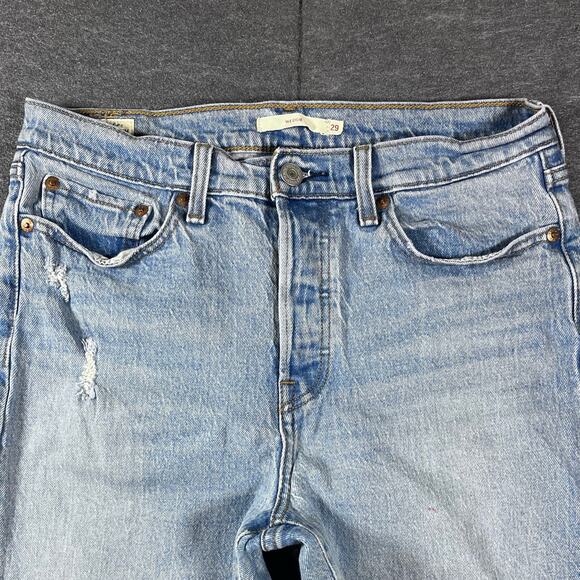 Levi's Premium Women's Blue Wedgie “Big E” Straight Button Fly Jeans 29 Boho - Picture 2 of 11